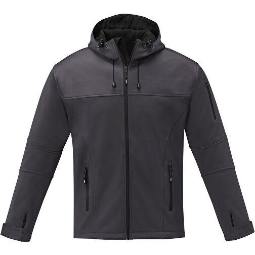 Match Softshelljacke Für Herren , storm grey, Single jersey Strick 90% Polyester, 10% Elastan, 360 g/m2, Bonding, Microfleece 100% Polyester, XL, , Bild 3