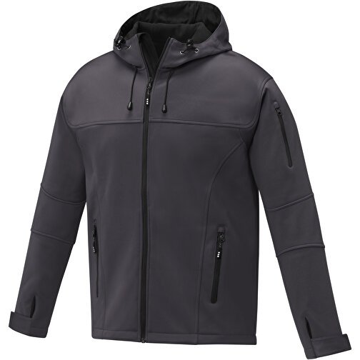 Match Softshelljacke Für Herren , storm grey, Single jersey Strick 90% Polyester, 10% Elastan, 360 g/m2, Bonding, Microfleece 100% Polyester, M, , Bild 1