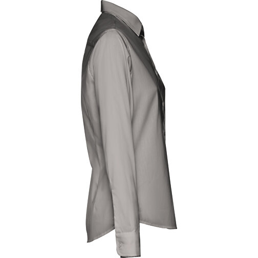 THC PARIS WOMEN. Langärmeliges Popeline-Hemd Für Damen , grau, Baumwolle, Polyamid und Elasthan, XL, 72,00cm x 56,00cm (Länge x Breite), Bild 3