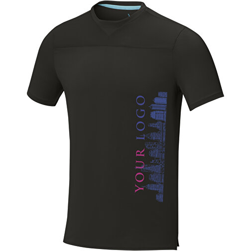 Borax Cool Fit T-Shirt Aus Recyceltem  GRS Material Für Herren , schwarz, Mesh mit Cool Fit Finish 90% GRS zertifiziertes recyceltes Polyester, 10% Elastan, 160 g/m2, M, , Bild 2