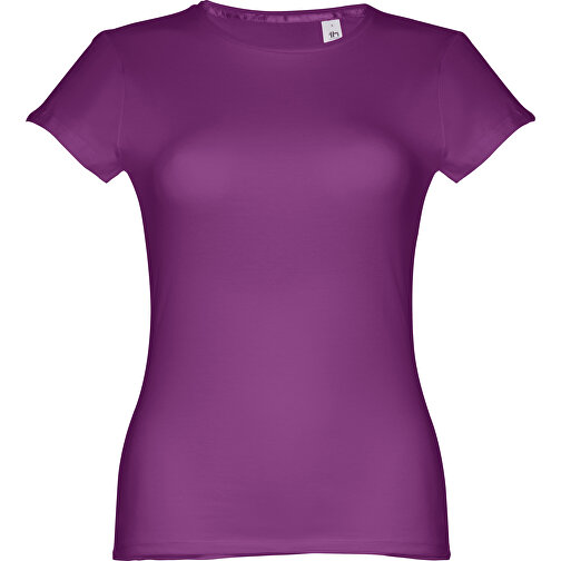 THC SOFIA. Tailliertes Damen-T-Shirt , lila, 100% Baumwolle, S, 60,00cm x 41,00cm (Länge x Breite), Bild 1