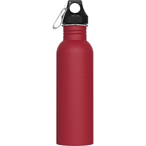 Wasserflasche Lennox 750ml , dunkelrot, Edelstahl & PP, 24,40cm (Höhe), Bild 1