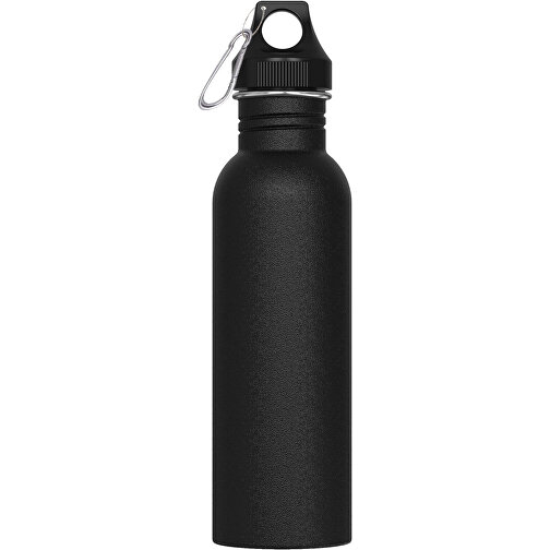 Wasserflasche Lennox 750ml , schwarz, Edelstahl & PP, 24,40cm (Höhe), Bild 1