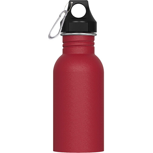 Wasserflasche Lennox 500ml , dunkelrot, Edelstahl & PP, 17,40cm (Höhe), Bild 1