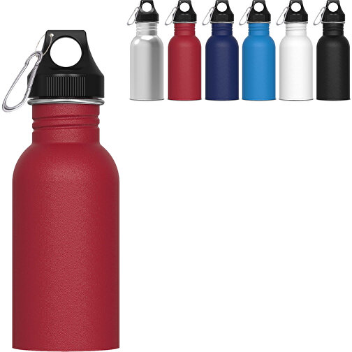 Wasserflasche Lennox 500ml , dunkelblau, Edelstahl & PP, 17,40cm (Höhe), Bild 2