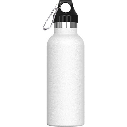 Isolierflasche Lennox 500ml , weiß, Edelstahl & PP, 21,80cm (Höhe), Bild 1
