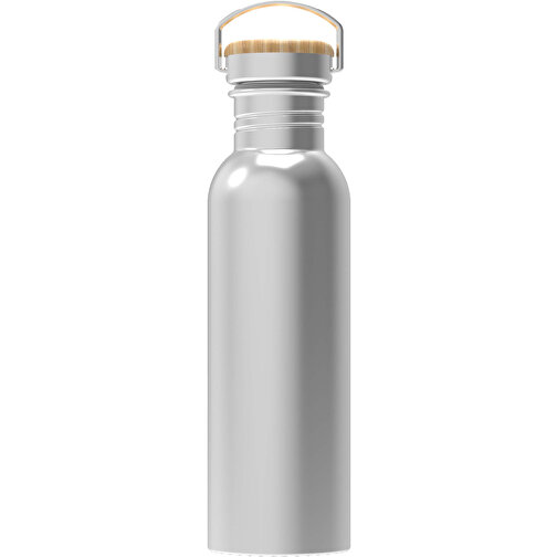 Wasserflasche Ashton 750ml , silber, Stainless steel, bamboo & PP, 24,40cm (Höhe), Bild 1