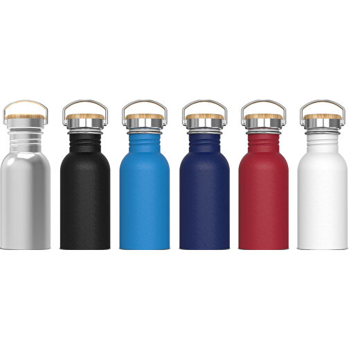 Wasserflasche Ashton 500ml , dunkelrot, Stainless steel, bamboo & PP, 17,40cm (Höhe), Bild 3