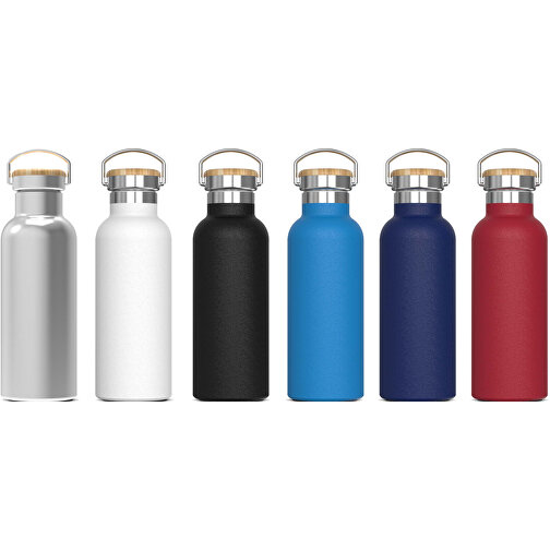 Isolierflasche Ashton 500ml , dunkelblau, Stainless steel, bamboo & PP, 21,80cm (Höhe), Bild 3
