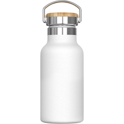 Isolierflasche Ashton 350ml , weiß, Stainless steel, bamboo & PP, 16,50cm (Höhe), Bild 1