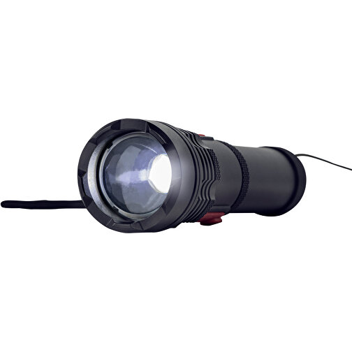 Lichtstarke Wiederaufladbare Taschenlampe Mit Akku (2.000 MAh) Und 1.000 Lumen , schwarz, Aluminium, 13,00cm x 11,00cm x 10,00cm (Länge x Höhe x Breite), Bild 4