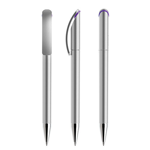 Prodir DS3 TAC Twist Kugelschreiber , Prodir, silber / violett, Kunststoff/Metall, 13,80cm x 1,50cm (Länge x Breite), Bild 4