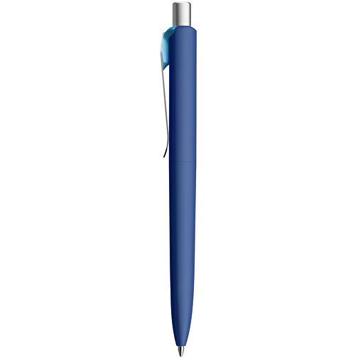 Prodir DS8 PSR Push Kugelschreiber , Prodir, klassikblau/silber satiniert/cyan, Kunststoff/Metall, 14,10cm x 1,50cm (Länge x Breite), Bild 1