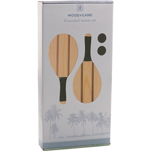 Frescobol Tennis-Set Aus Holz , braun, Holz, 45,00cm x 1,10cm x 21,00cm (Länge x Höhe x Breite), Bild 8