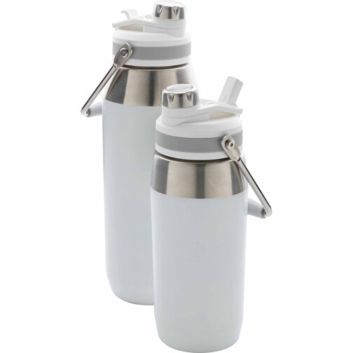 500ml Vakuum StainlessSteel Flasche Mit Dual-Deckel-Funktion, Weiß , weiß, Edelstahl, 9,80cm x 21,20cm (Länge x Höhe), Bild 9