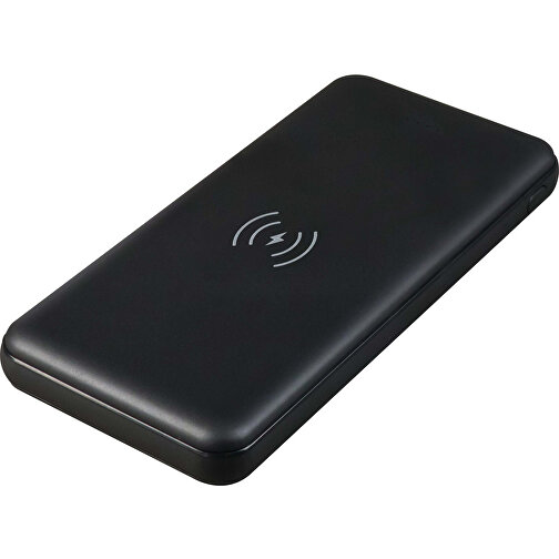 Powerbank „Elite“ Inkl. Wireless-Charger, 5W, 8.000mAh , schwarz, ABS, 13,90cm x 1,70cm x 6,80cm (Länge x Höhe x Breite), Bild 1