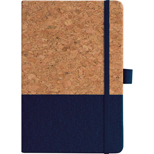 Notizbuch DIN A5 Aus Kork , dunkelblau, Cork, vegan leather & recycled paper, 14,00cm x 21,00cm x 1,40cm (Länge x Höhe x Breite), Bild 2