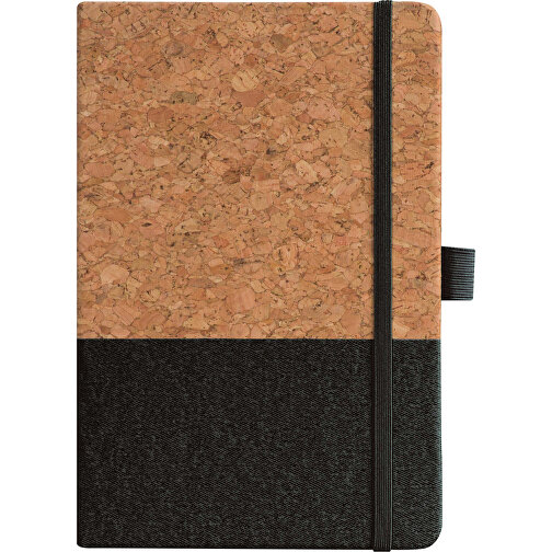 Notizbuch DIN A5 Aus Kork , schwarz, Cork, vegan leather & recycled paper, 14,00cm x 21,00cm x 1,40cm (Länge x Höhe x Breite), Bild 2