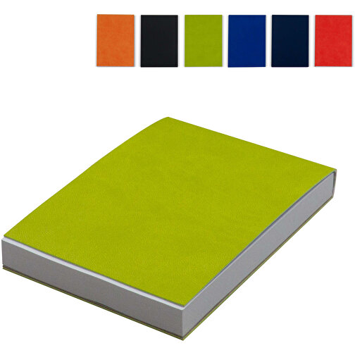 Notizbuch Mit 150 Blatt Recyclingpapier , grün, PU & Papier, 9,00cm x 12,50cm x 1,40cm (Länge x Höhe x Breite), Bild 4