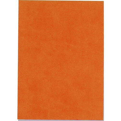 Notizbuch Mit 150 Blatt Recyclingpapier , orange, PU & Papier, 9,00cm x 12,50cm x 1,40cm (Länge x Höhe x Breite), Bild 1