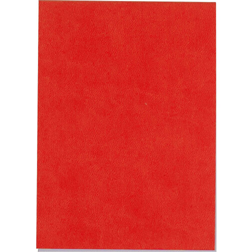 Notizbuch Mit 150 Blatt Recyclingpapier , rot, PU & Papier, 9,00cm x 12,50cm x 1,40cm (Länge x Höhe x Breite), Bild 1