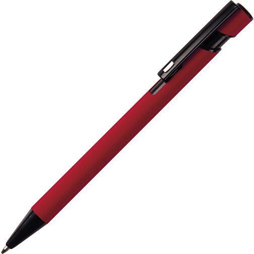 Kugelschreiber “Valencia” Soft-Touch , rot, Aluminium, 14,40cm (Länge), Bild 2