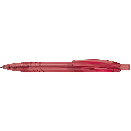 Kugelschreiber Aus R-PET-Material , transparent rot, R-PET, 14,00cm (Länge), Bild 3