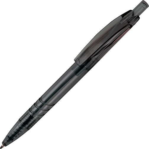 Kugelschreiber Aus R-PET-Material , transparent schwarz, R-PET, 14,00cm (Länge), Bild 2