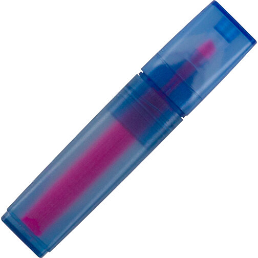 Textmarker Aus R-PET-Material , blau / rosa, R-PET, 11,80cm x 1,20cm x 2,40cm (Länge x Höhe x Breite), Bild 1
