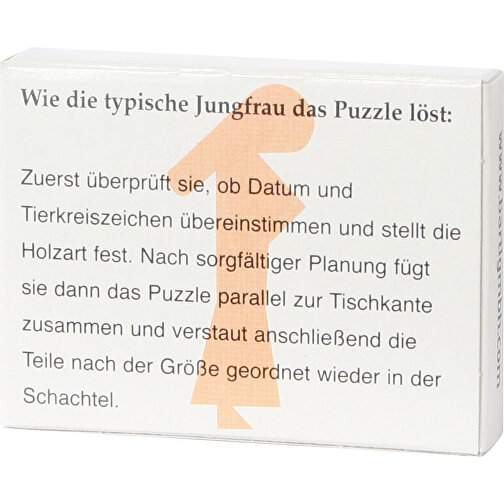 Mini-Jungfrau-Puzzle , , 6,50cm x 1,30cm x 5,00cm (Länge x Höhe x Breite), Bild 2