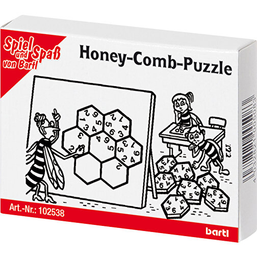 Honey-Comb-Puzzle , , 6,50cm x 1,30cm x 5,00cm (Länge x Höhe x Breite), Bild 1