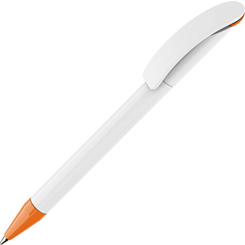 Prodir DS3 TPP Twist Kugelschreiber , Prodir, orange/weiß, Kunststoff, 13,80cm x 1,50cm (Länge x Breite), Bild 1