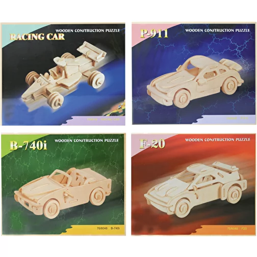 Puzzle en bois voiture, assorti, Image 2
