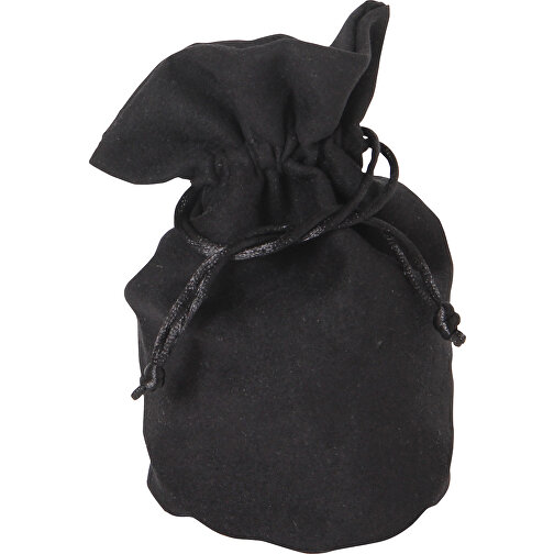 Velour taske med bund lille sort, Billede 1