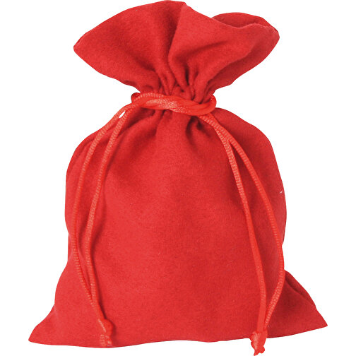Bolsa de terciopelo grande roja, Imagen 1