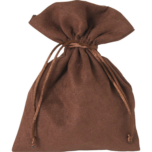 Bolsa de terciopelo grande marrón, Imagen 1