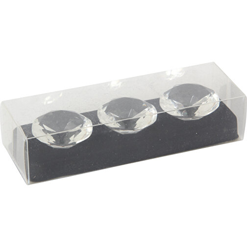 Set di diamanti in vetro (3) trasparente 4 cm, Immagine 2