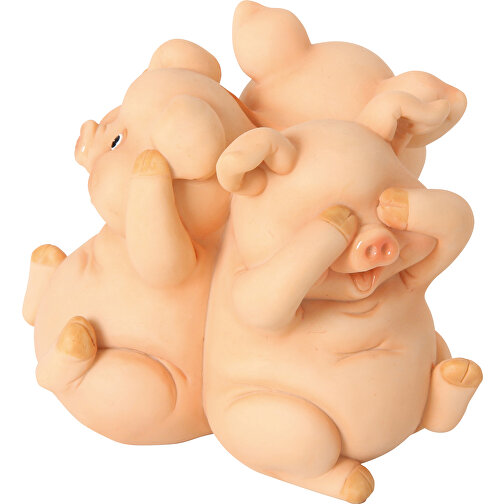 Schweine-Spardose Nicht Sehen, Hören, Sprechen , , 12,50cm x 10,00cm x 12,50cm (Länge x Höhe x Breite), Bild 1