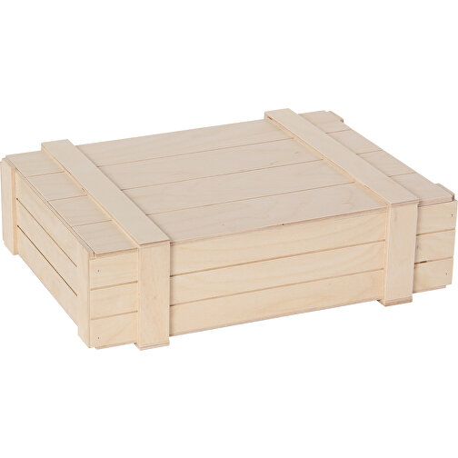 Caja de madera natural 36x26x9 cm, Imagen 1