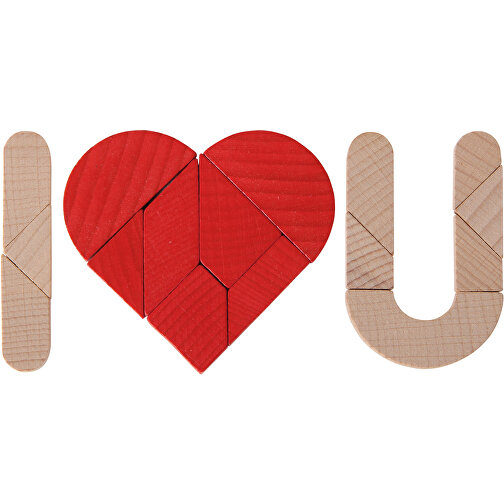 Gutscheinpuzzle 'I Love You' , , 8,80cm x 2,00cm x 6,50cm (Länge x Höhe x Breite), Bild 3
