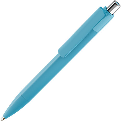 Prodir DS4 PMM Push Kugelschreiber , Prodir, dusty blue/silber poliert, Kunststoff, 14,10cm x 1,40cm (Länge x Breite), Bild 1