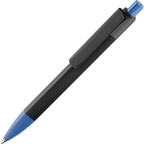 Prodir DS4 PMM Push Kugelschreiber , Prodir, true blue/schwarz, Kunststoff, 14,10cm x 1,40cm (Länge x Breite), Bild 1