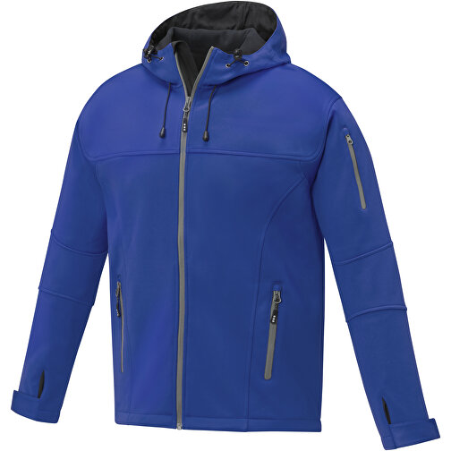 Match Softshelljacke Für Herren , blau, Single jersey Strick 90% Polyester, 10% Elastan, 360 g/m2, Bonding, Microfleece 100% Polyester, XS, , Bild 1