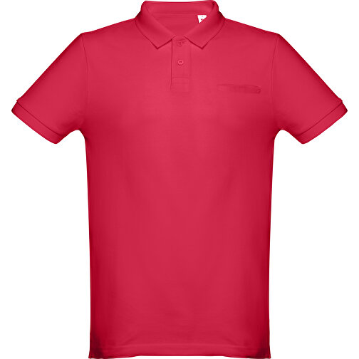 THC DHAKA. Herren Poloshirt , rot, 100% Baumwolle, XXL, 77,50cm x 61,00cm (Länge x Breite), Bild 1