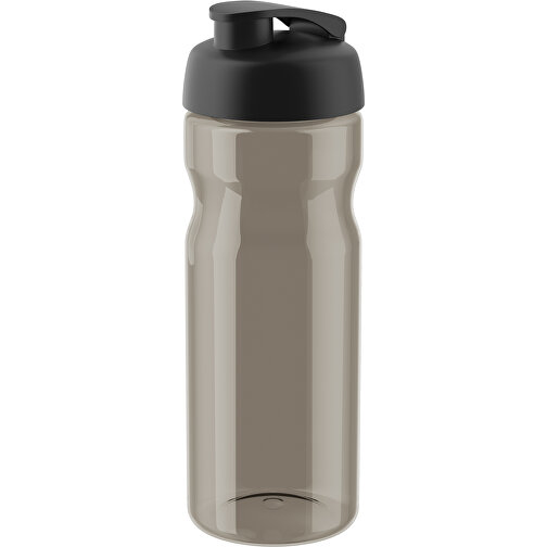 H2O Active® Eco Base 650 Ml Sportflasche Mit Klappdeckel , kohle transparent / schwarz, PCR Kunststoff, PP Kunststoff, 22,40cm (Höhe), Bild 1