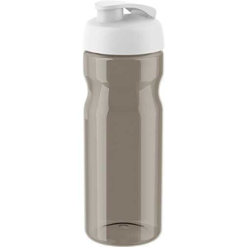 H2O Active® Eco Base 650 Ml Sportflasche Mit Klappdeckel , kohle transparent / weiß, PCR Kunststoff, PP Kunststoff, 22,40cm (Höhe), Bild 1