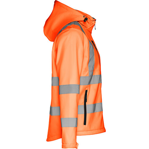 THC ZAGREB WORK. Softshell-Jacke Mit Hoher Sichtbarkeit (Unisex) , hexachrome orange, Polyester, XXL, 80,00cm x 66,00cm (Länge x Breite), Bild 3