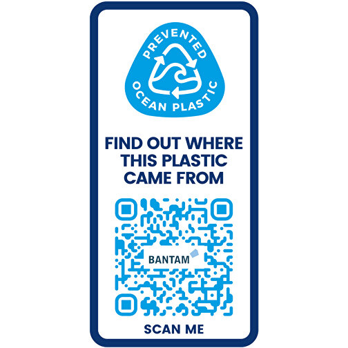 H2O Active® Eco Tempo 700 Ml Sportflasche Mit Stülpdeckel , weiß / blau, PCR Kunststoff, PP Kunststoff, 23,90cm (Höhe), Bild 4