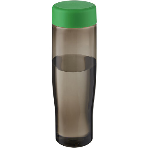 H2O Active® Eco Tempo 700 Ml Wasserflasche Mit Drehdeckel , grün / kohle, PCR Kunststoff, PP Kunststoff, 22,20cm (Höhe), Bild 1