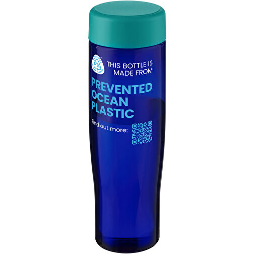 H2O Active® Eco Tempo 700 Ml Wasserflasche Mit Drehdeckel , aquablau / blau, PCR Kunststoff, PP Kunststoff, 22,20cm (Höhe), Bild 2